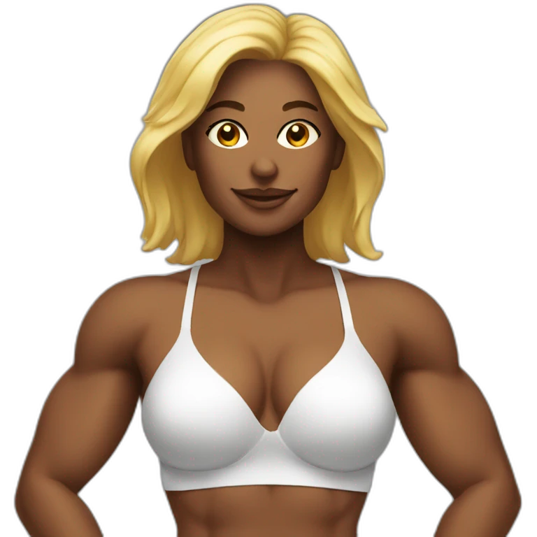 Muscular woman bikini emoji