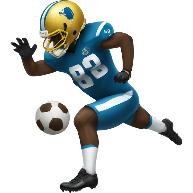 Football player kicks the ball emoji