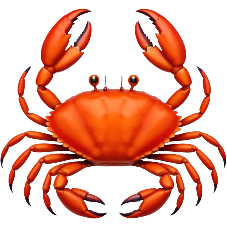 red crab with claws emoji