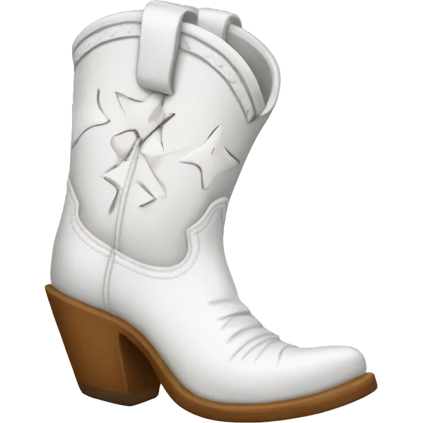 White cowgirl boot emoji