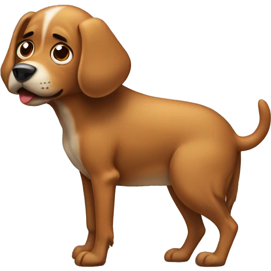 Dog pooping emoji