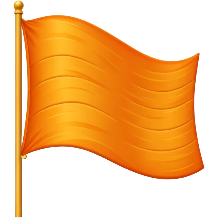 Orange colourred waving flag emoji