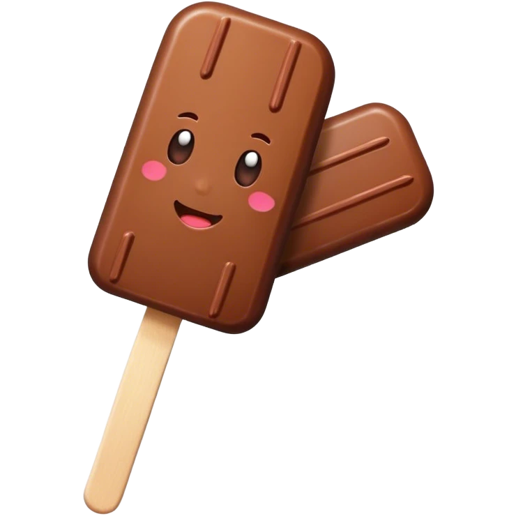 Chocolate popsicle emoji