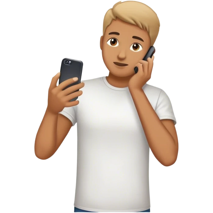 the back of a person looking at a phone to reach out to friends and love emoji