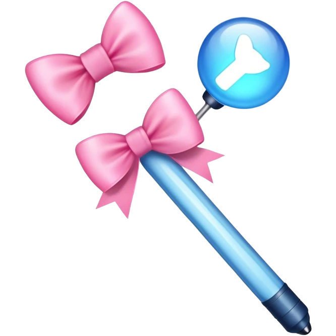 newjeans lighstick with pink bow emoji