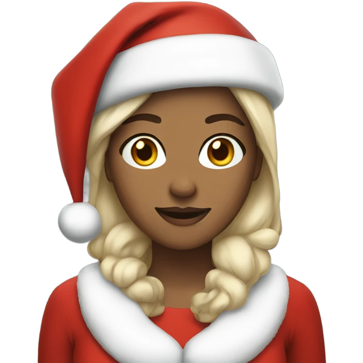 White woman as santa claus emoji