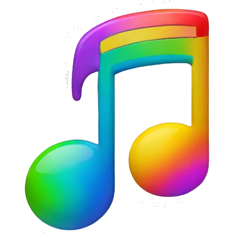 music note rainbow emoji