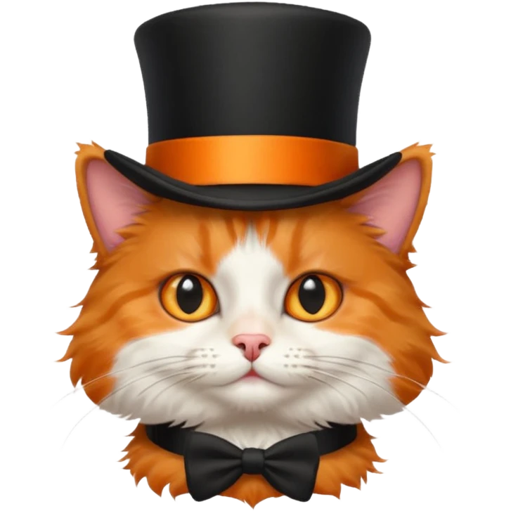 cat wearing a tophat emoji