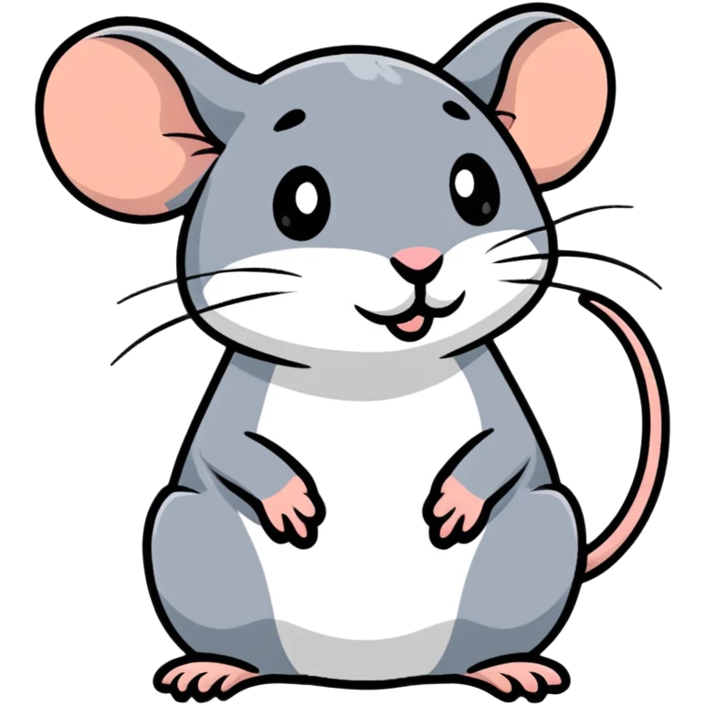 adorable little rat with tiny paws emoji