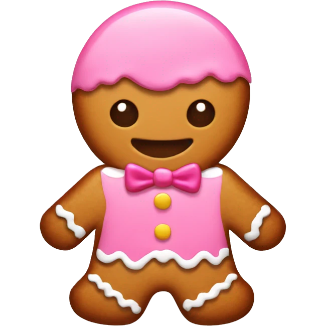 gingerbread with pink icing emoji