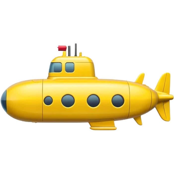 mini single submarine in cartoon  emoji