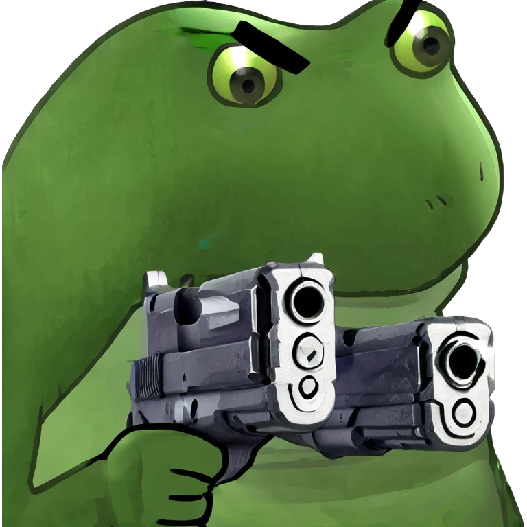 shiny revolver emoji