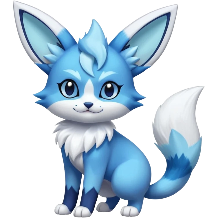 Glaceon-Purrloin-Meowstic-Fakémon-hybrid-creature (full body)  emoji