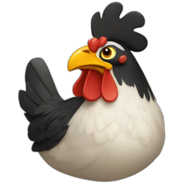 Poulet Noir Emoji AI Emoji Generator