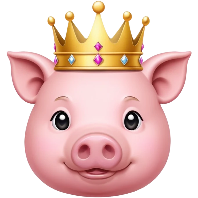 Pig with crown  emoji