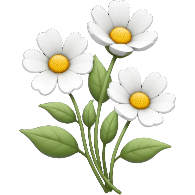 Flores negras y blancas emoji