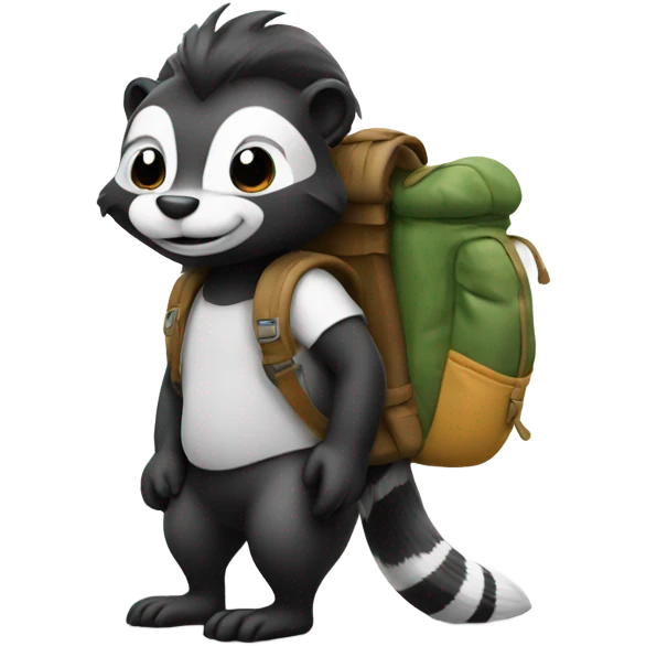 Skunk in a rucksack emoji