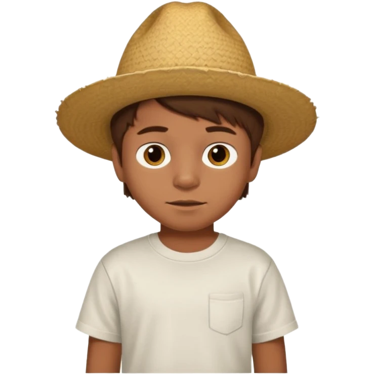A 6 year old mexican boy with brown hair without the hat emoji