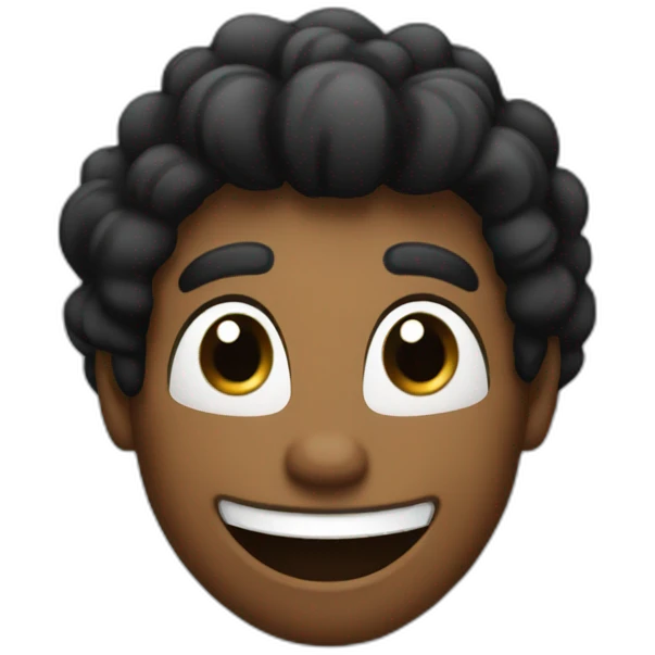 black  happy Face thumbs up pose buzz hairstyle emoji