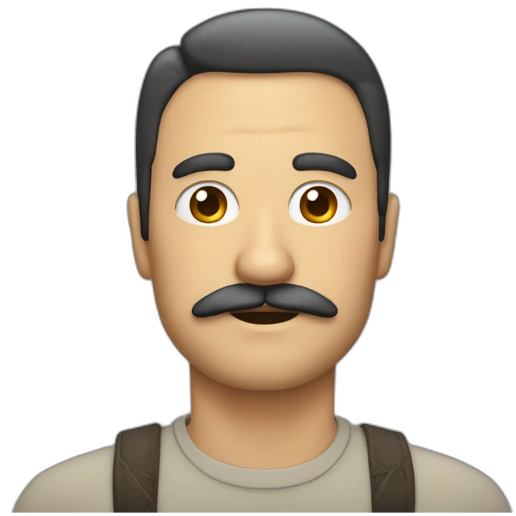 Hombre con bigotes de 30 años emoji