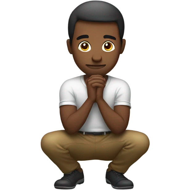 Man squatting emoji