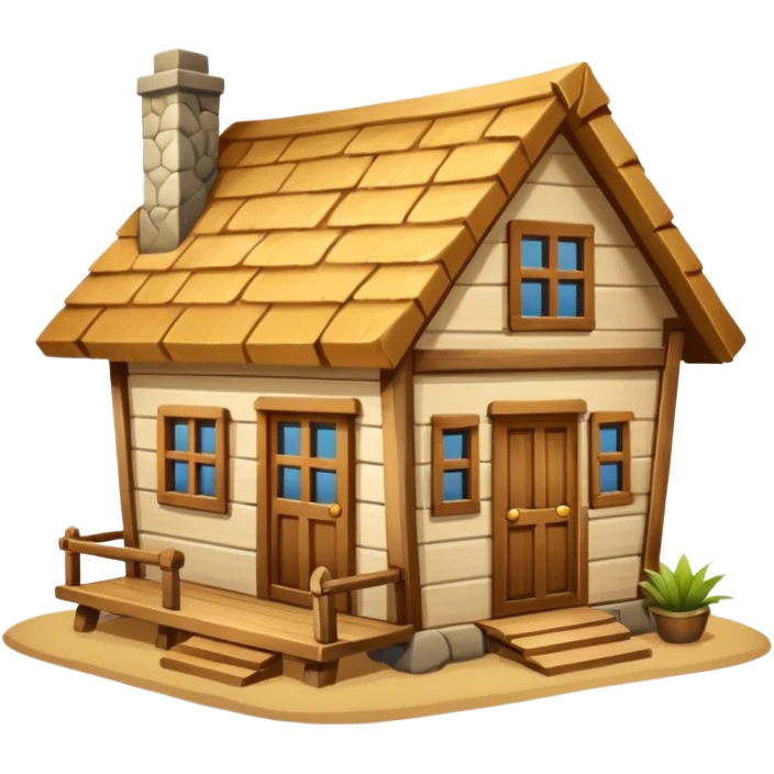 Petite maison indiquant le.depart d 1 voyage  emoji