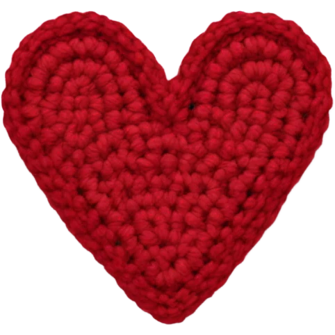 Crochet heart emoji