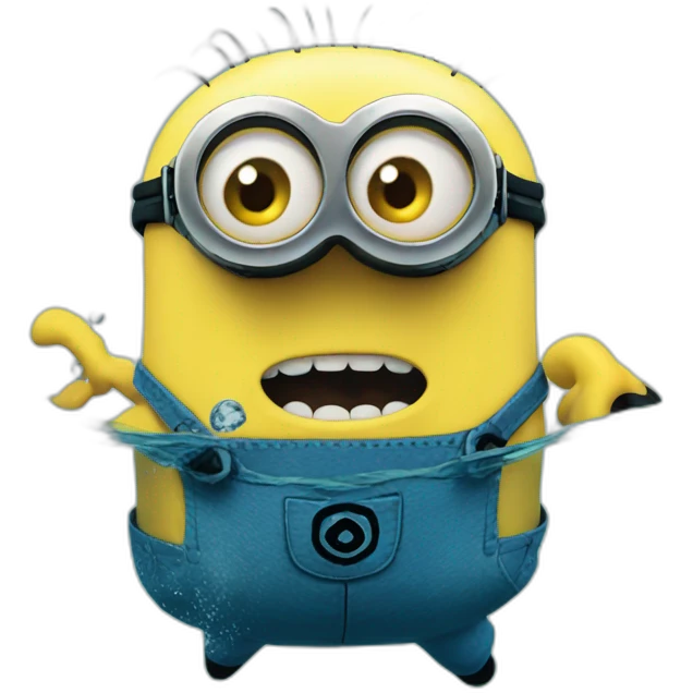sad minion drowning underwater emoji
