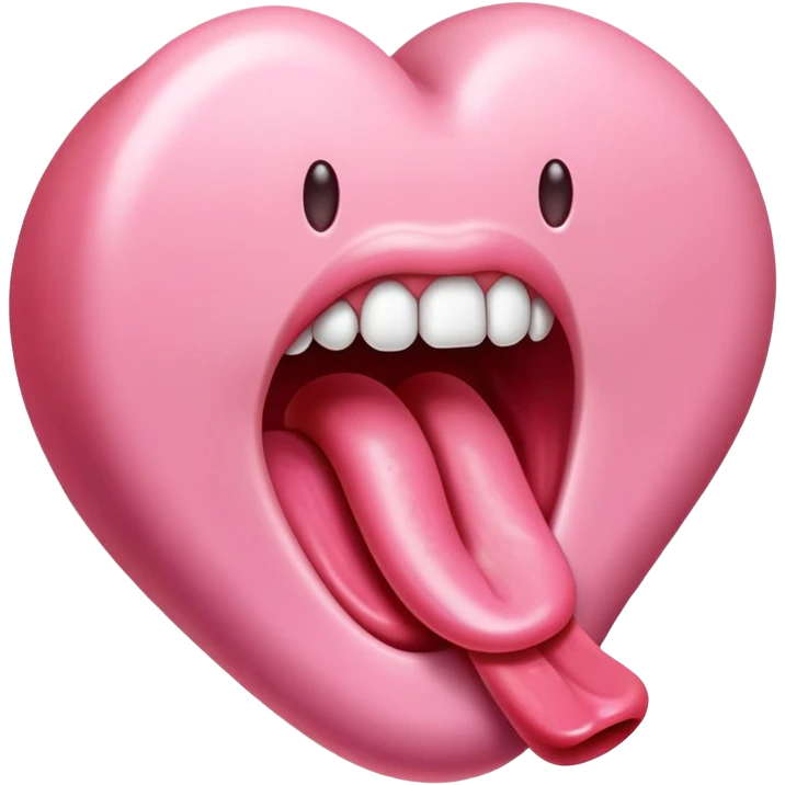 simple pink human tongue emoji