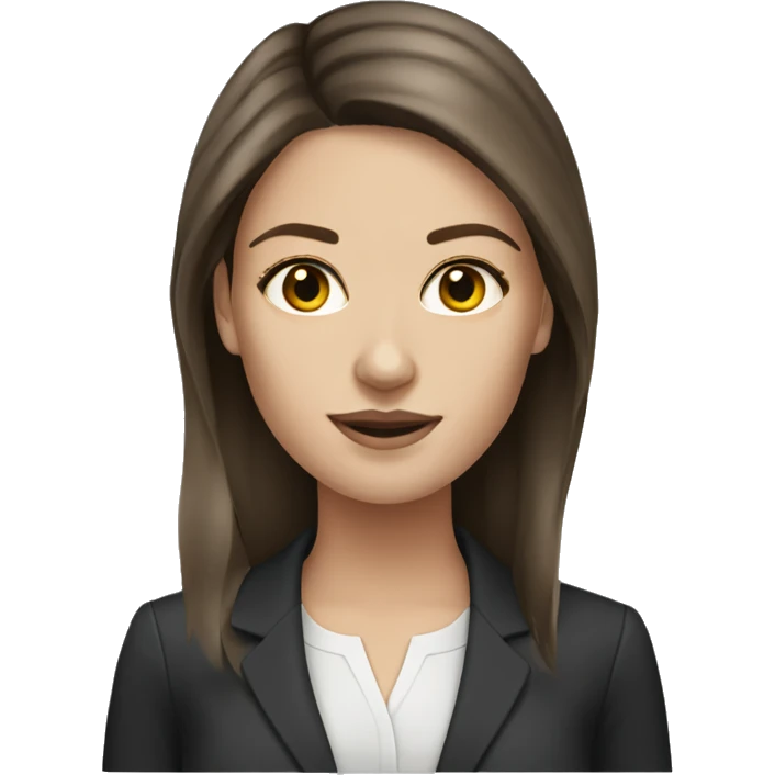 white girl brunette hair business woman  emoji