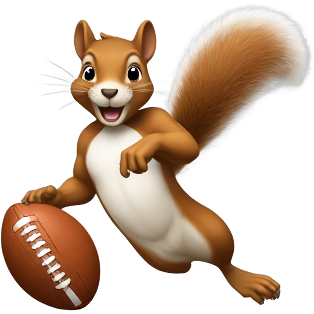 Squirrel playing football  emoji