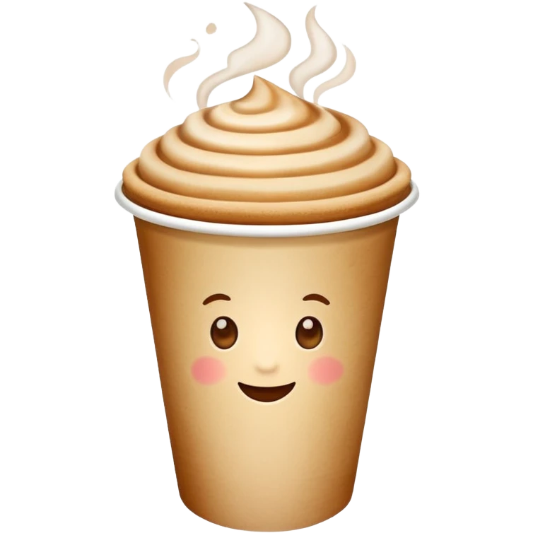 generate an ios genmoji of a chai in a paper cup emoji