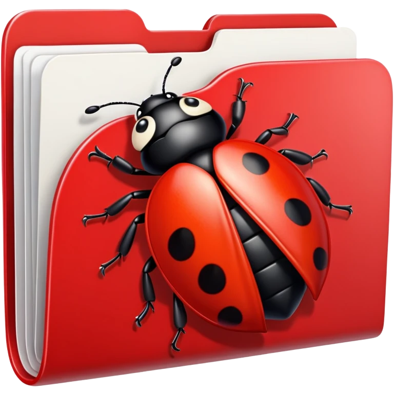  file folder with ladybug picture  emoji