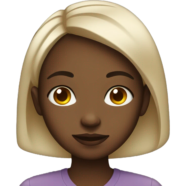 Black girl giving side eye emoji
