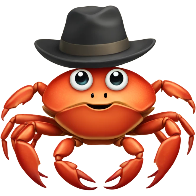 crab with a hat emoji