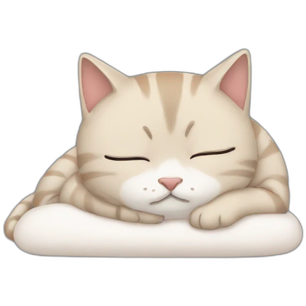 sad cat cute sleeping emoji