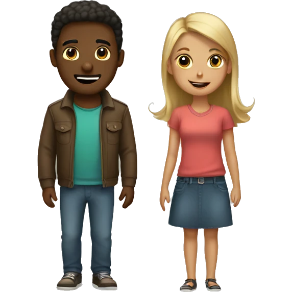 Guy and girl in-love emoji