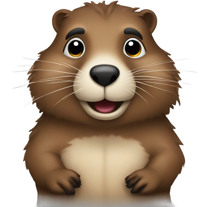 Cute groundhog emoji