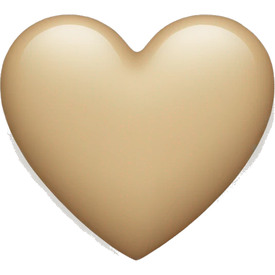 Beige heart  emoji