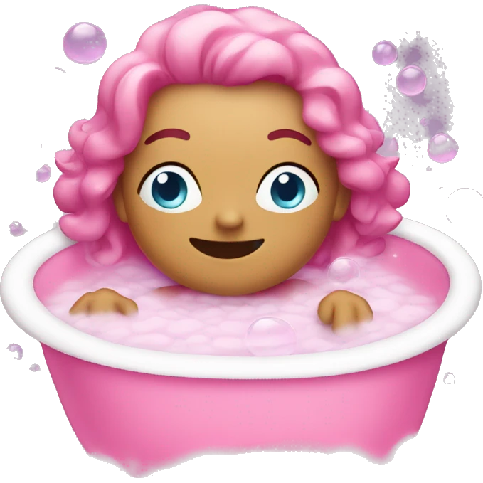 Pink bubble bath  emoji