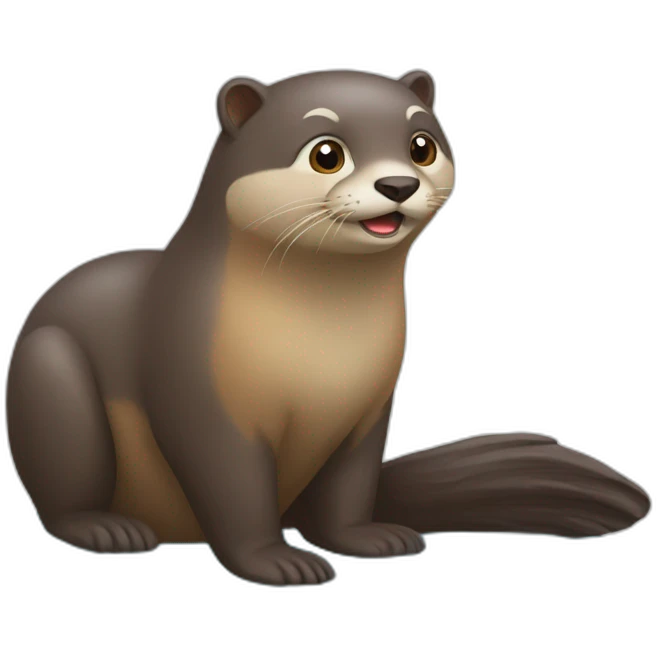 Chat sur une loutre emoji