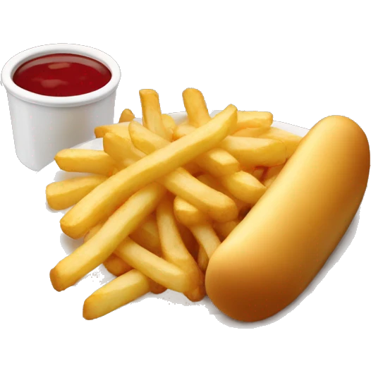 Plate with Belgian fries and a kroket emoji