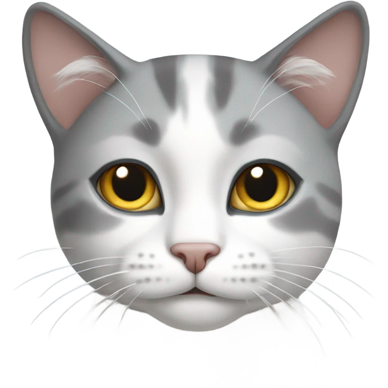 White and grey cat emoji
