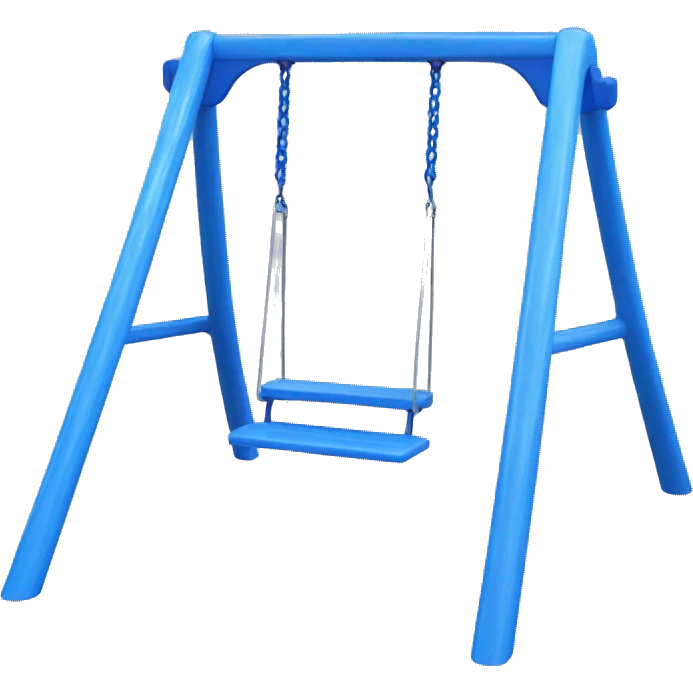Blue plastic Playground swing emoji