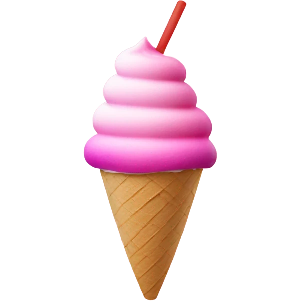 Pink ombre frozen yogurt  emoji