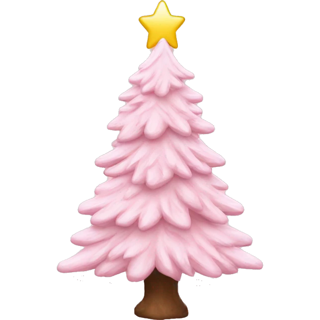 Baby pink aesthetic Christmas tree emoji