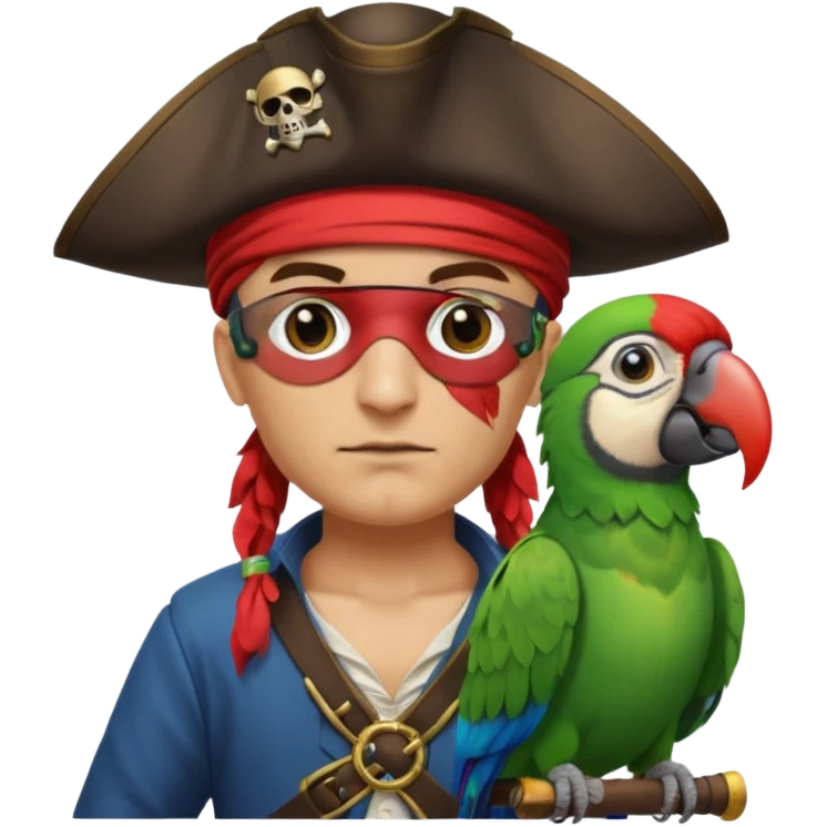 pirate and parrot emoji