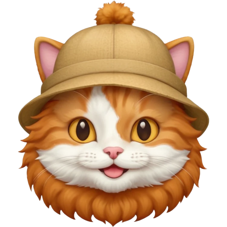 гарний коти у шляпці emoji