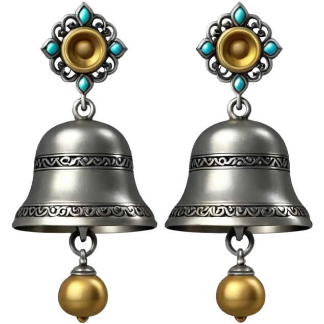 Oxidised jhumka earring emoji