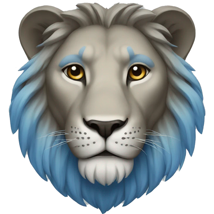Blue lion emoji